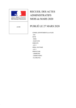 Raa Mois De Mars 2020.Pdf