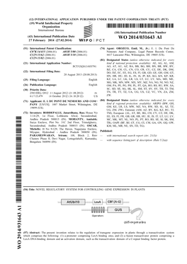 WO 2014/031643 Al 27 February 2014 (27.02.2014) P O P C T