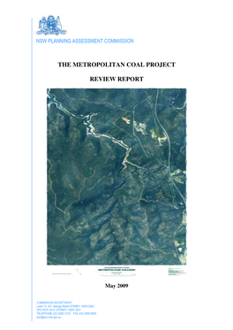 The Metropolitan Coal Project Review Report© State of New South Wales Through the NSW Planning Assessment Commission, 2009