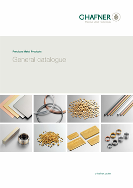 Precious Metal Products Catalogue