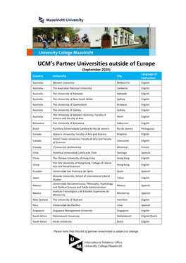 Download the UCM Partner Universities List