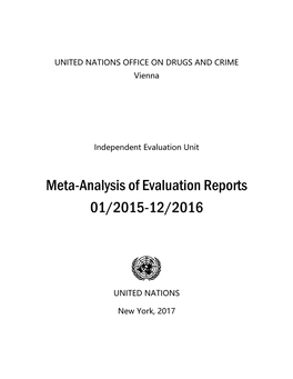 Meta-Analysis of Evaluation Reports 01/2015-12/2016
