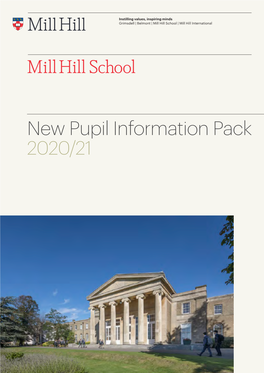 New Pupil Information Pack 2020/21