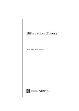 Bifurcation Theory