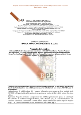 PROSPETTO INFORMATIVO AC 28 12 2010 Banca Popolare