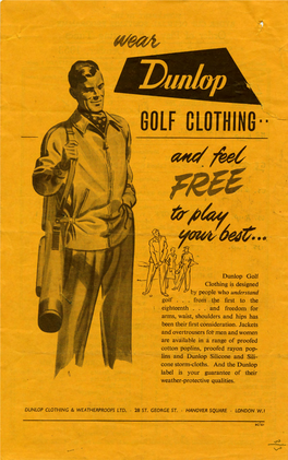 Dunlop Golf Clothing Is Designed by People Who Understand Golf
