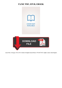 Panic Pdf, Epub, Ebook