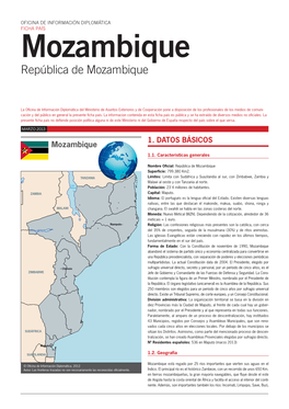 Mozambique República De Mozambique