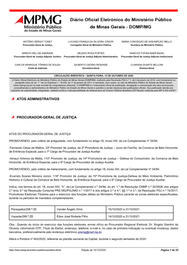 Atos Administrativos Procurador-Geral De Justiça