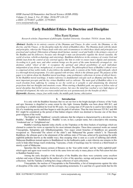 Early Buddhist Ethics- Its Doctrine and Discipline