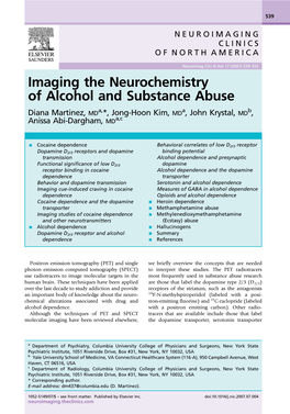 Imaging the Neurochemistry of Alcohol and Substance Abuse