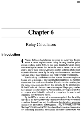 Chapter Six: Relay Calculators