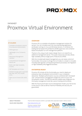 Proxmox Virtual Environment