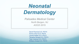 Neonatal Dermatology