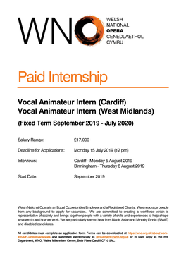 Paid Internship