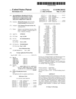 (12) United States Patent (10) Patent No.: US 8,980,308 B2 Horstmann Et Al