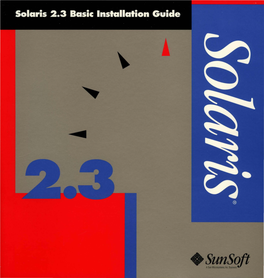 Solaris 2.3 Basic Installation Guide