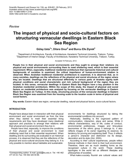 Formation of Vernacular Houses in the Eastern