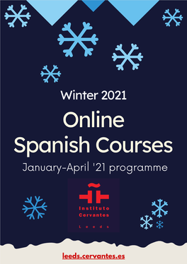 Winter 2021 Courses Programme