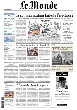 LE MONDE/PAGES<UNE>