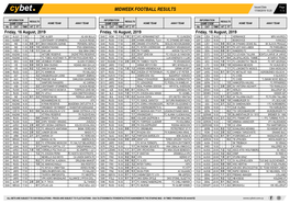 Midweek Football Results Midweek Football Results Midweek Football Results