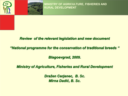 Ministry of Agriculture, Fisheries and Rural Development