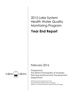 Lake Water Quality Program Components