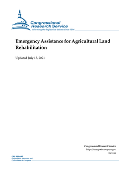 Emergency Assistance for Agricultural Land Rehabilitation