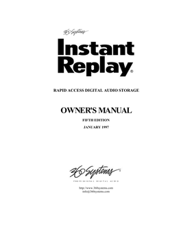 Owner's Manual