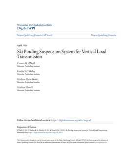 Ski Binding Suspension System for Vertical Load Transmission Connor H