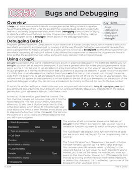 Bugs and Debugging
