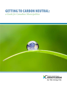 Getting to Carbon Neutral: a Guide for Canadian Municipalities