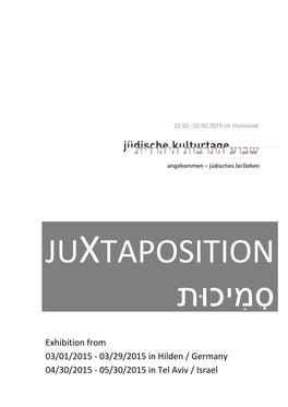 05/30/2015 in Tel Aviv / Israel ְס ִמיכּות JUXTAPOSITION