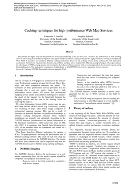 Caching Techniques for High-Performance Web Map Services