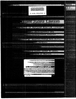 CATALOG of NUCLEAR REACTOR CONCEPTS [Disc 1]