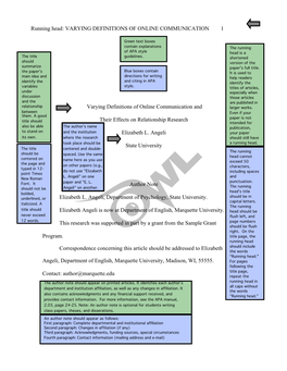 APA Sample Paper