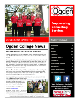 Ogden College News Agriculture