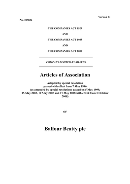 Articles of Association