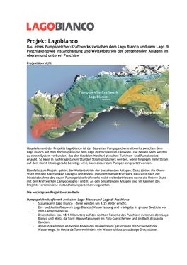 Projekt Lagobianco Auf Einen Blick