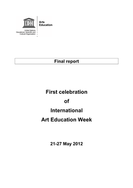 First Celebration of International Art Education Week