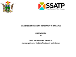 Challenges of Financing Road Safety in Zimbabwe