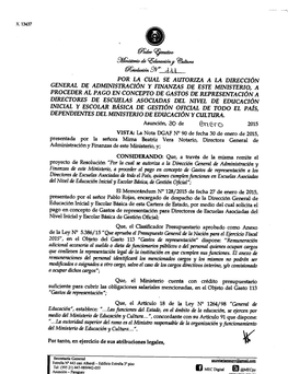 Por La Cual Se Autoriza a La Dirección General De Administración Y Finanzas De Este Ministerio, a Proceder Al Pago En Concepto