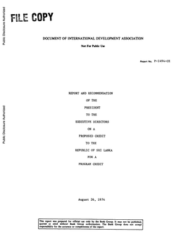 World Bank Document