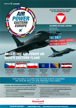 The Only Eastern-Europe Focused Air Power Forum