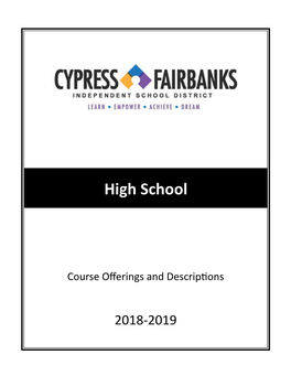 Course Offerings and Descriptions Booklet