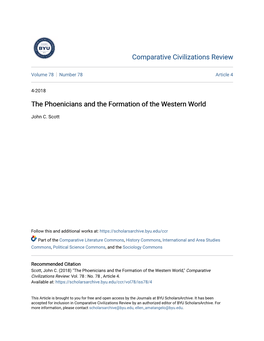 The Phoenicians and the Formation of the Western World