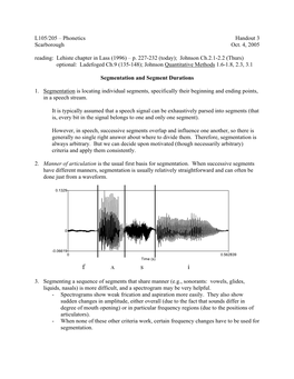 Handout 3: Segmentation