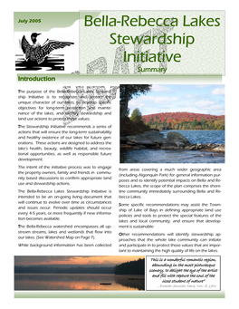 Bella Rebecca Stewardship Initiative Summary