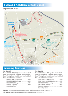 Fulwood Academy School Buses September 2019