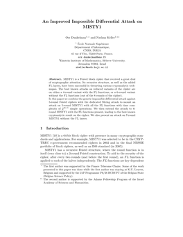 An Improved Impossible Differential Attack on MISTY1